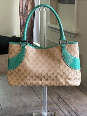 GUCCI TURQUOISE TOTE DESIGNED BY TOM FORD